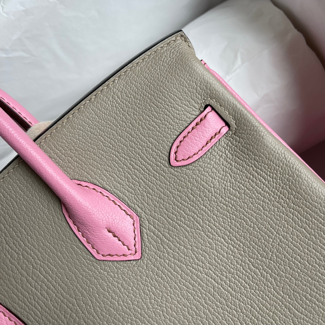 에르메스 버킨백25 에토프 핑크 금장 염소가죽